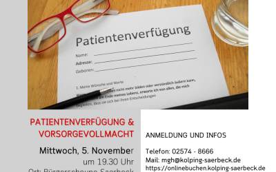  Rechtzeitig vorsorgen – Patientenverfügung & Vorsorgevollmacht aus medizinischer & juristischer Sicht