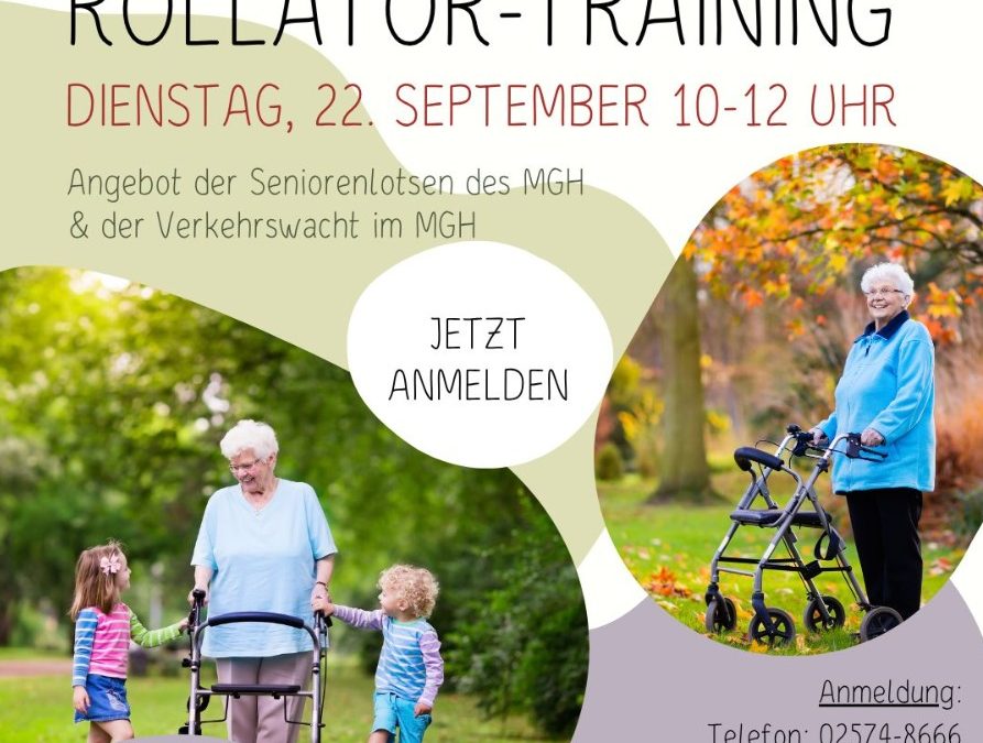 Rollatortraining – bremsen, drehen, manövrieren leicht gemacht